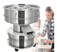PioMue Professional Electric Vibrating Screening Machine - 1350RPM Automatic Sieve Shaker, 304 Stainless Steel Powder Sifter with Large Processing Capacity 15CM-1Mesh1Lid