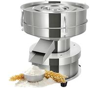 PioMue Stainless Steel Electric Vibrating Sieve - 50W 1350RPM Automatic Sieve Shaker, Professional Powder Sifter for Flour Liquid Particles (Commercial Grade) 15CM-1Mesh1Lid