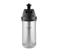 Pioneer Flasks Stainless Steel Airpot Tea Dispenser Conference Event Flask, 1.9 litres, SS19HC/TEA, Silver