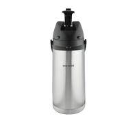 Pioneer 1.9L Stainless Steel Lever Airpot, Leakproof Flask for Hot and Cold Drinks, Easy Pump Drink Dispenser for Events
