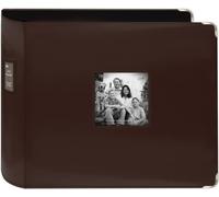 Pioneer 1-Piece 12 x 12-inch Sewn Leatherette 3-Ring Binder, Brown