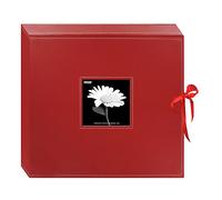 Pioneer 1-Piece 13 x 14.5-inch Sewn Leatherette D-Ring Scrapbook Box, Red