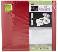 Pioneer 12 Inch by 12 Inch Snapload Sewn Leatherette Memory Book, Red
