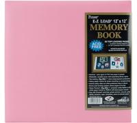 Pioneer 12 x 12-inch Pastel Leatherette Post Bound Album, Light Pink