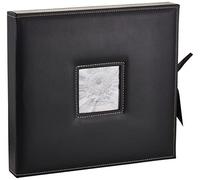 Pioneer 13 x 14.5-inch Sewn Leatherette D-Ring Scrapbook Box, Black