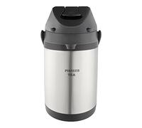 Pioneer Flasks Stainless Steel Lever Airpot, Tea Dispenser, Conference Event Flask, 3 litres, Silver