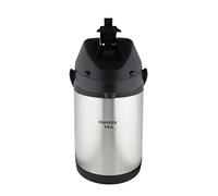 Pioneer Flasks Stainless Steel Lever Airpot, Tea Dispenser, Conference Event Flask, 3 litres, Silver