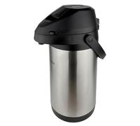 Pioneer 4.0L Stainless Steel Lever Airpot, Leakproof Flask for Hot and Cold Drinks, Easy Pump Drink Dispenser for Events, Silver