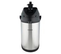 Pioneer Flasks Stainless Steel Airpot Hot Cold Water Tea Coffee Dispenser Conference Event Flask, 5 litres, SS50HC, Silver