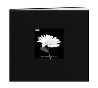 Pioneer 8 x 8-inch Book Cloth Cover Post Bound Album, Black