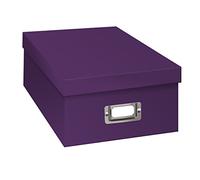 Pioneer B-1 Photo/Video Storage Box - Holds over 1,100 Photos up to 4x6" or 10 VHS Videos, Solid Color: Bright Purple.