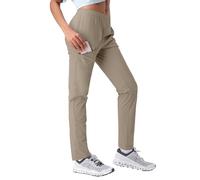 Pioneer Camp Joggers Women Breathable Women's Activewear Trousers Lightweight Tracksuit Bottoms Drawstring Hiking Pants with Pockets UPF50+ for Jogging Outdoor（Khaki;M）