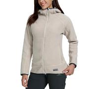 Pioneer Camp Ladies' Thermal Fleece Jacket - Soft Hooded Windproof Mid-Layer with Full Length Zipper for Mountaineering & Everyday Wear(Grey;M)