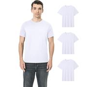Pioneer Camp Mens Bamboo Viscose T Shirt Ultra Soft Plain Tshirts for Men Cooling Crew Neck Casual Basic Tee Shirt Undershirt, 3-pack Essential - White, XXL