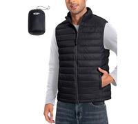 Pioneer Camp Men's Lightweight Puffer Quilted Vest - Water-Repellent, Packable, Lined - Outdoor Transition Vests for Everyday, Work, Sports & Travel