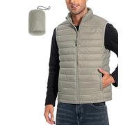 Pioneer Camp Men's Lightweight Puffer Vest Packable Water-Repellent Warm Quilted Sleeveless Outerwear for Work Casual Travel…, Khaki, 3XL