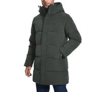 Pioneer Camp Men's Winter Jacket Long Windproof Waterproof Warm Down Jacket Winter Outdoor Parka Jacket with Hood, dark green, M