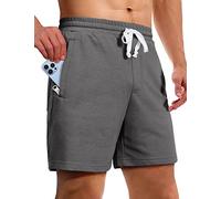 Pioneer Camp Sweat Shorts for Men 5 Inch Inseam Shorts Athletic Gym Workout Casual Cotton Shorts for Running Pajama Lounge, Dark Grey, 3X-Large