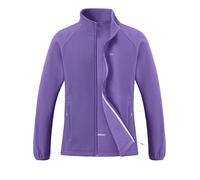Pioneer Camp Womens Fleece Jacket Lightweight Women's Outdoor Jackets Winter Warm Coats Ladies Fleece Full Zip Sweatjacket with Pockets-Dusk Purple-S