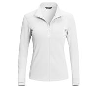 Pioneer Camp Women's Fleece Jacket Without Hood - Lightweight, Breathable, High Elasticity Fleece Shirt with Zip, Windproof Stand-Up Collar for Outdoor Activities