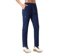 Pioneer Camp Womens Joggers Lightweight Ladies Tracksuit Bottoms Drawstring Activewear Pants with 3 Pockets Quick-Drying Walking Jogging Trousers UPF50+ for Outdoor（Navy;L）