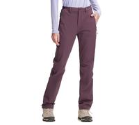 Pioneer Camp Women's Outdoor Trousers Autumn/Summer: Windproof Rain Trousers with DWR Coating | Quick-Drying | Elastic Hiking Trousers for Mountaineering and Cycling Tours, Huckleberry, L