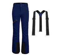 Pioneer Camp Women's Snow Pants Waterproof Ski Trousers Windproof Thermal Salopettes Women with Adjustable Braces Fleece Snowboard Bibs Trouser for Skiing Snowboarding（Dark Blue ;XL