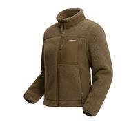 Pioneer Camp Women's Stand Collar Fleece Jacket - 550g Warm Outdoor Fleece Zip Up with Full Zip & Pockets for Hiking, Skiing, Camping(Autumn Maple;S)