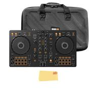 Pioneer DDJ-FLX4 2-Channel DJ Controller - Black Bundle with Case, TRS to RCA Breakout Cable, and Austin Bazaar Polishing Cloth