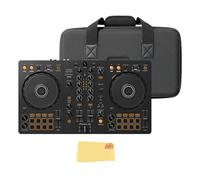 Pioneer DDJ-FLX4 2-Channel DJ Controller - Black Bundle with Case, TRS to RCA Breakout Cable, and Austin Bazaar Polishing Cloth