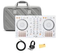 Pioneer DDJ-FLX4 2-Channel DJ Controller - White Bundle with Case, Headphones, Instrument Cable, and Austin Bazaar Polishing Cloth