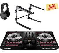 Pioneer DDJ-SB3 DJ Controller for Serato DJ Lite Bundle with Stand, Headphones, and Austin Bazaar Polishing Cloth