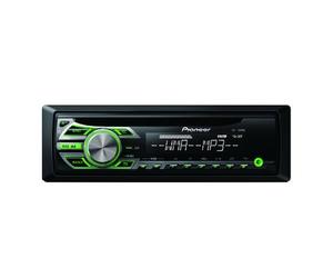 Pioneer DEH-150MPG CD RDS Tuner with WMA/MP3 playback and front illuminated Aux-In (Green)