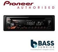 Peugeot 206 1998-10 Pioneer CD MP3 USB Aux Car Stereo Radio & Fascia Fitting Kit