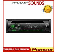 Pioneer DEH-S120UBG 1-DIN CD Tuner with RDS tuner, green illumination, USB and Aux-In.