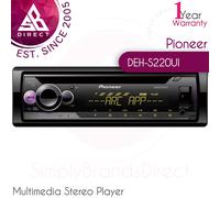 Pioneer DEH-S220UI Single Din Car MultiMedia Player│Aux│Bluetooth│USB│Flac