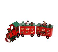 PIONEER-EFFORT Wooden Christmas Advent Calendar Train with 24 Drawers, Christmas Countdown Calendars for Holiday Decoration, Personalize Craft Storage Box, Xmas Gifts for Adults Kids, 24 Inch