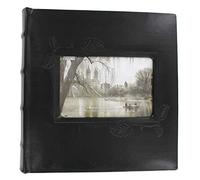 Pioneer Embossed Ivy Frame Leatherette Cover Photo Album, Black