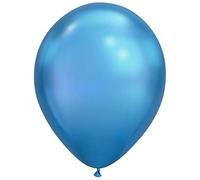 Pioneer Europe 100 Pack Blue Chrome Balloons - 7" Latex