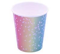 PIONEER EUROPE 15928 Rainbow Ombre Cup Paper 250ML 8CT Party Tableware