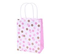 Pioneer Europe 15988 Paper 15 x 10 x 20 cm x Four Gift, Party Favour Bags, Pink & Gold Dotty