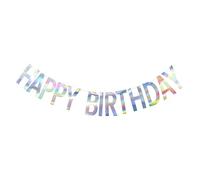 Pioneer Europe 15994 DIY Banner-Happy Birthday 2m, Iridescent