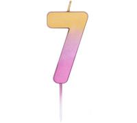 Pioneer Europe 7 Number Ombre Candle Rose Gold (One Size)