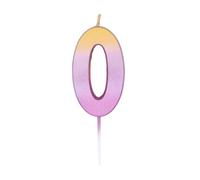 Pioneer Europe Number 0 Ombre Candle Rose Gold (One Size)