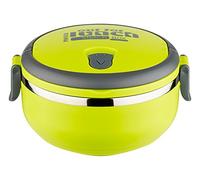 Pioneer Flasks Round Stainless Steel Lunch Snack Box Food Tub Air Tight Tupperware Container, Green, 900 ml