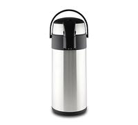 Pioneer Flasks Stainless Steel Airpot Hot Cold Water Tea Coffee Dispenser Conference Event Flask, Satin Finish, 4 litres
