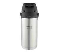 Pioneer Flasks Stainless Steel Lever Airpot Coffee Dispenser Conference Event Flask, 1.9 litres, Silver