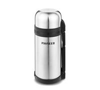 Pioneer Flasks SVP1500 Vacuum Insulated Leakproof Flask with 2 Cups and Retractable Handle, Stainless Steel, 1500ml / 1.5L