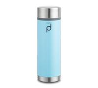 Pioneer Flasks Vacuum Insulated Leak Proof Drinkpod Capsule Flask, Stainless Steel, Blue, 21 x 7 x 7 cm