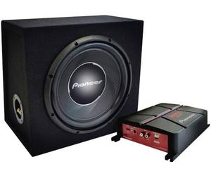PIONEER GXT-3730B - Subwoofer and amplifier package - 30 cm subwoofer in sealed enclosure and a 2-channel bridgeable amplifier
